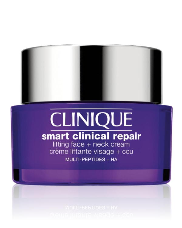 Clinique Smart Clinical Repair™ Lifting Face + Neck Cream, Hatékony ránctalanító krém arcra és nyakra, mely látványosan feszesíti a bőrt, csökkenti a finom vonalak és ráncok láthatóságát.